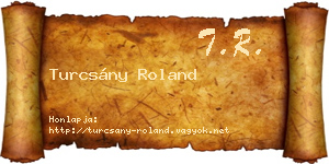 Turcsány Roland névjegykártya