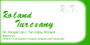 roland turcsany business card